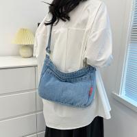 Bolso De Hombro Grande Para Mujer Estilo Casual Simplicidad Bolsa De Compras De Alta Capacidad Bolsa Cruzada De Denim Mensajero - details 9