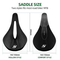 Sillín De Bicicleta De Carbono Ligero Para Carretera Y Montaña 143/155mm Ancho Cómodo Para Hombres Y Mujeres Triatlón Tt Sillín De Carreras - details 2