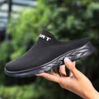 Zapatillas De Hombre Ligero Y Transpirable Media Pantuflas Antideslizantes Casual Comodidad Grandes Tamaños Zapatos Planos Slip on Para Exteriores Verano Mesh Suela EVA - details 6