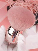 Cepillo De Manicura Grande Con Cabeza De Hongo Y Mango Rosa Para Recoger Polvo Y Limpieza De Uñas Herramienta Esencial Para Cuidado De Las Uñas - details 4