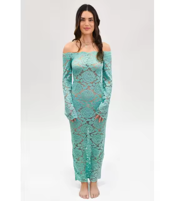 Vestido Lencero Aguamarina Jyoko - Moda Elegante y Sofisticada - 1