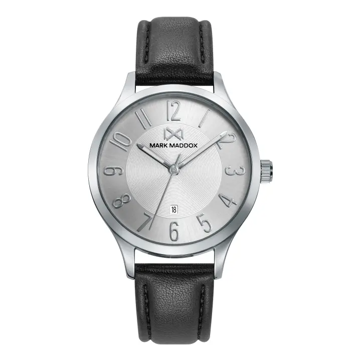 Mark Maddox Mark Maddox  channel three steel needles and black leather strap MC7122-05  , para Mujer - 1