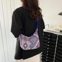 Bolso De Hombro Para Mujer En Lona Grande Capacidad Con Estampado Diseñador Bolso De Compras Reutilizable Casual Bandolera - details 6