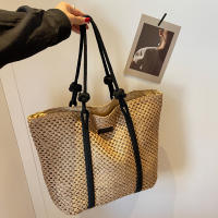 Bolso De Hombro Elegante Para Mujer En Paja Tejida Bolso De Playa De Verano Bolso De Compras Casual Con Manija Top Y Correa De Hombro Estilo Bohemio - details 9