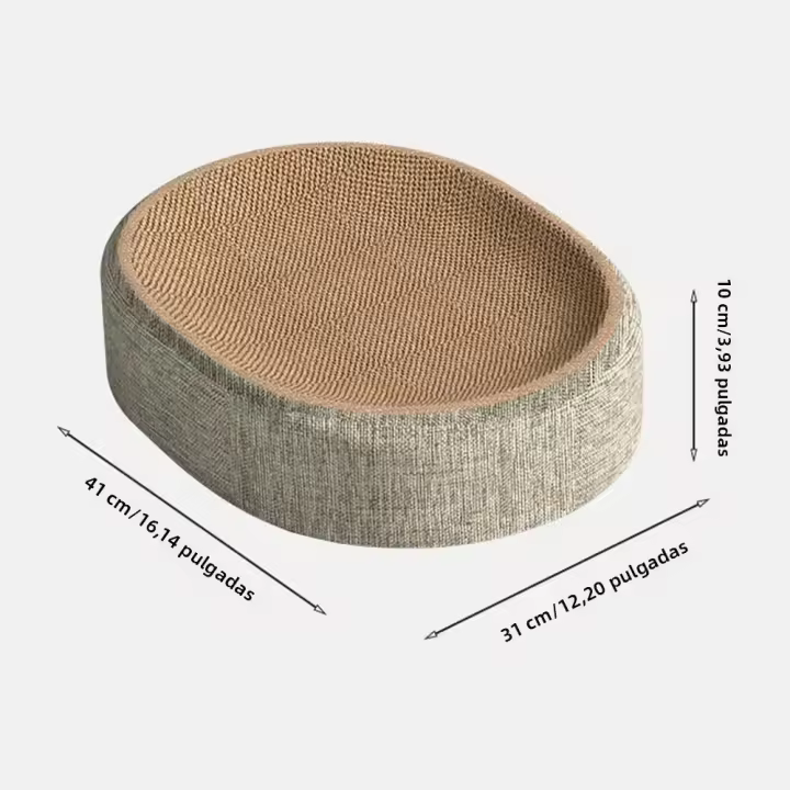 Cama De Rascado Para Gatos En Forma Oval Resistente Al Desgaste Sisal Almohadilla De Descanso Multifuncional Para Mascotas - 1