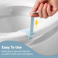 4 PCS Toilet Seat Lifter Handle Silicone Strip, Toilet Lid Lifter Touch Free Toilet Seat Cover Lift Handle Holder Bathroom Accessoriesl (4 Colors) - details 4