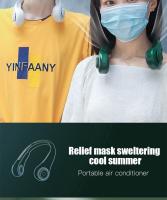 Ventilador portátil para colgar en el cuello, dispositivo de refrigeración USB sin hojas, banda para el cuello de 360 grados, 78 salidas de aire envolvente, recargable, 4000Mah - details 11