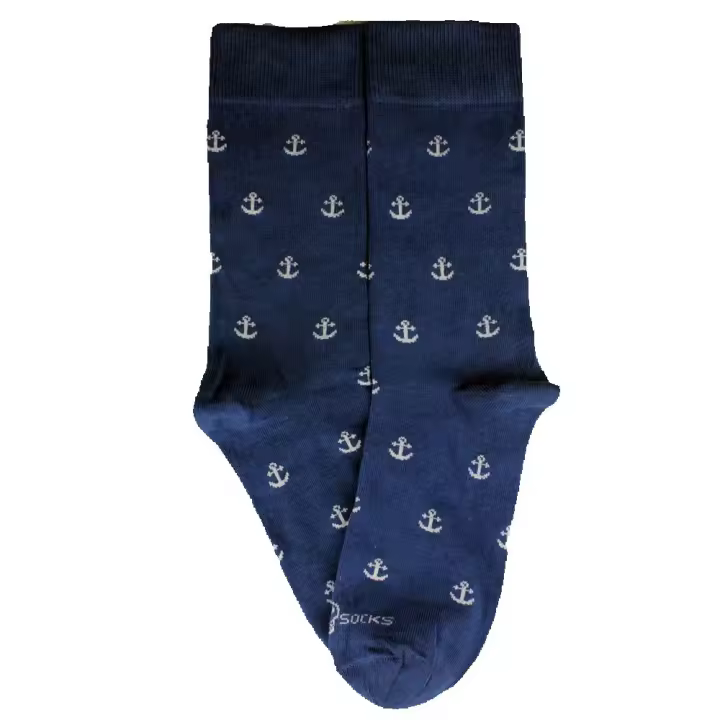 Calcetín Hombre Ancla Skull Socks Azul Algodón Unisex Ropa Textil Varias Tallas - 1