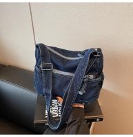 Bolso De Hombro Casual De Denim Lavado Resistente Al Desgaste Con Múltiples Bolsillos Y Gran Capacidad Para Mujer - details 39