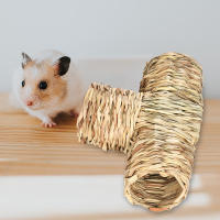 Túnel De Hierba Para Hamster Ratoncillo Conejito Surtidor De Juguetes Duradero De Paja Para Animales Pequeños Como Erizo De Hierba Rata Ferret Chinchilla Gerbil Accesorios De Jaula - details 2