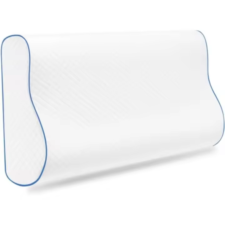 COSHANO Almohada Cervical Viscoelastica, Antiácaros, Antialérgica, Transpirable, Ortopédica, Forro Extraíble 50x30x10/80 - 1