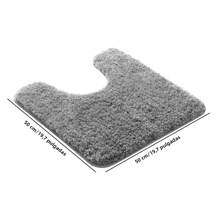 Alfombra De Baño Pequeña Antideslizante Absorbente U-Corpórea Sólida Para Piso Y Toilette Alfombra De Uso Doméstico - 1
