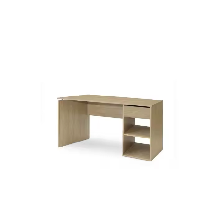Mueble Mesa de Escritorio Serie Burgos 5012 Topkit con cajón con 2 huecos y 1 balda con Medidas 74x120x50 - 1