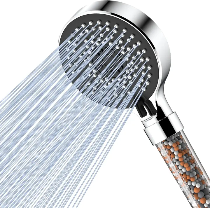 Cabezal de Ducha de alta presión, Filter de 3 velocicidades Boost, Cabezal de Ducha boost de Ahorro de agua con 3 filtros y Piedra (Negro) (Clase de eficiencia energética A ++) - 1
