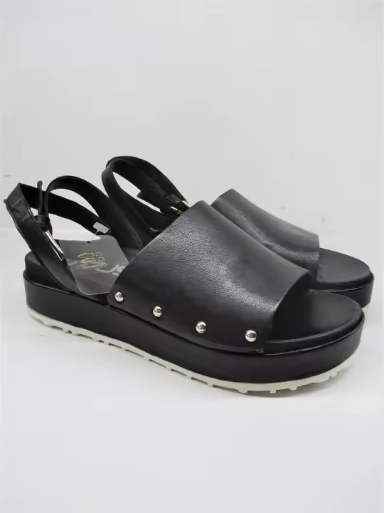 Sandalia de cuero para Mujer MJUS M06017 Negro - 1