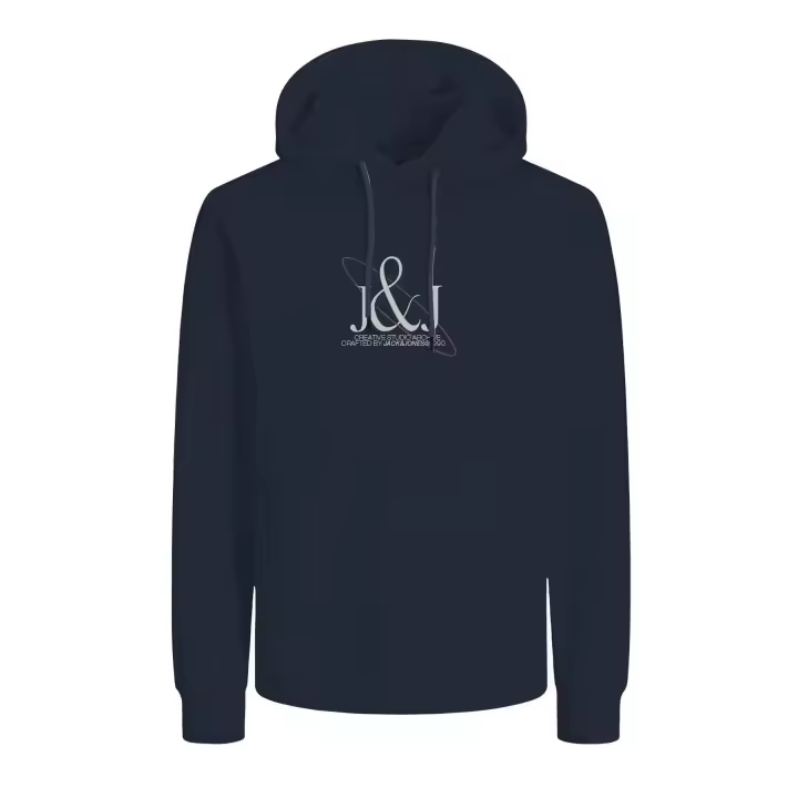 Jack & Jones Hombre Sudadera con capucha Mod JCOBOOST SWEAT HOOD SS25 Moda Casual informal , Logo Estampado REF 284429 - 1