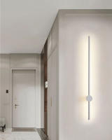 Lámpara De Pared LED Táctil Dimmable Para Pasillo Dormitorio Rotación 360° Luz De Interiores Farol De Pared Iluminación Doméstica Moderna Metal Negro Blanco - details 7