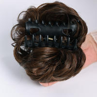 Extension De Pelo Rizado Y Enredado Para Mujer Scrunchie Chignon Sintético Estilo Updo Peça De Cabelo Artificial De Fibra De Alta Temperatura - details 1
