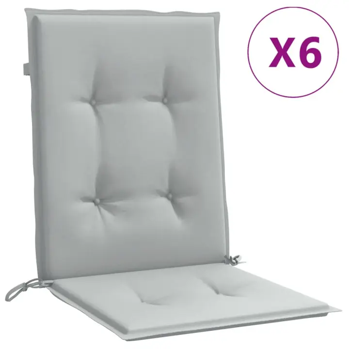 Fundas para Silla respaldo Bajo 6 UD Canvas gris Claro melange - 1