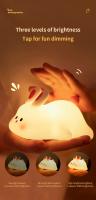 Lámpara De Noche LED De Conejo Cartoon Suave De Silicona Recargable Decoración De Mesa Para Niños Regalos Para Dormitorio Y Jardín Luz De Ambiente - details 4