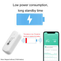 Sensor De Temperatura Y Humedad WiFi Control Remoto Por Tuya APP Notificaciones Móvil Compartir Dispositivo Control Inteligente Móvil - details 2