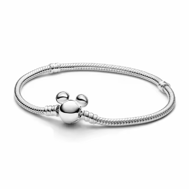 Pulsera Pandora Moments Cadena Serpiente con Cierre Mickey Mouse de Disney - 1