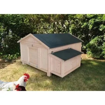 Gallinero Exterior Grande - Acero Galvanizado, Con Toldo Y Cerradura, 203x98x90 Cm, Ideal Para Gallinas