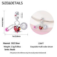 Reloj De Desayuno Con Encantos Diarios De Plata 925 Pendientes De Cuentas Exquisitos Para Pulseras DIY Joyería Colores Plata Rosa Azul Morado Rojo - details 8