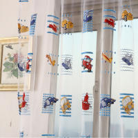 Panel De Tule Voile Drape Decorativo Para Niños Con Patrón De Coche Cortina Transparente Para Puerta De Habitación Ventana Peso Ligero Partición Para Porche - details 1