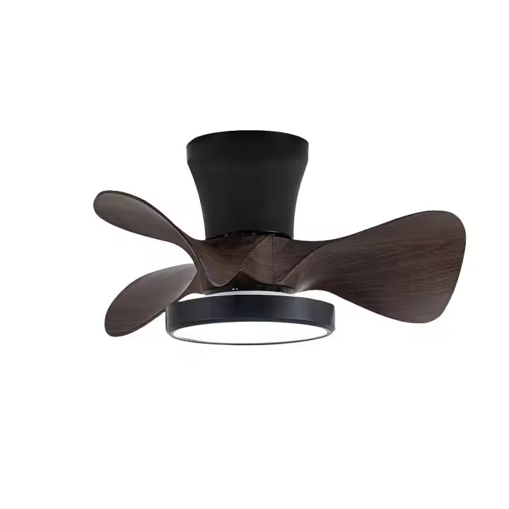 Akunadecor - Ventilador de techo modelo CANDY negro madera, motor DC 6 velocidades Tecnología Led 20W sistema CCT 1900 Lúmenes, Control remoto con temporizador, luz regulable en color e intensidad, Memoria motor inverter verano/invierno ultra silencioso. - 1