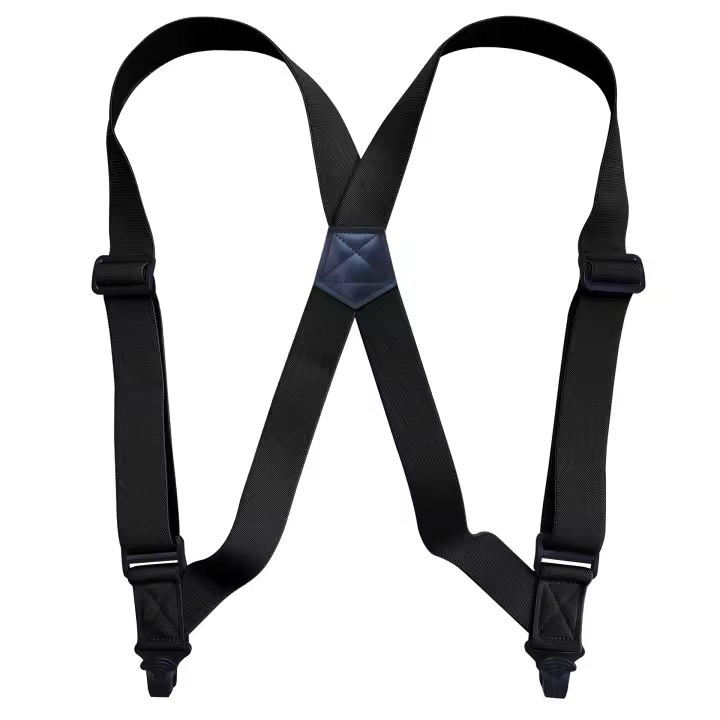 Suspenders Para Hombres Trucker De Gran Talla Con 2 Clip Plásticos Resistentes 3.8cm Anchos Cinturones Ajustables De Esterilla Elástica Para Trabajo - 1