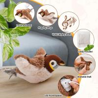Juguete Interactivo Para Gatos Recargable Con Pájaro Silbante Y Batiente Sin Volar Con Nepote Para Gatos De Interior Juguete De Peluche Activado Al Tocar - details 1
