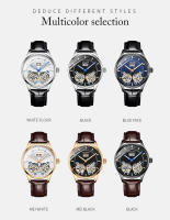 Reloj Mecánico Para Hombre AILANG Auténtico Resistente Al Agua Con Tourbillon Calendario Y Dial Skeleton En Cuero Y Acero Inoxidable - details 10