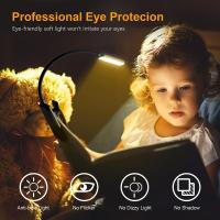 Luz de Lectura Recargable, Lampara Libro de Lectura con 9 LED/3 Modos de Protección de Los Ojos - Atenuación Continua, Batería de Larga Duración, 360° Flexible Luz de Libro con Clip - details 0