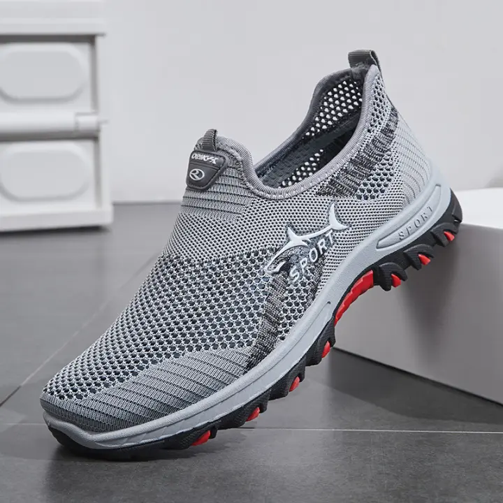 Zapatos De Verano Para Hombre Suela De Goma Transpirables Zapatillas Casuales Ligeros Malla Moda Caminar Senderismo 2024 - 1