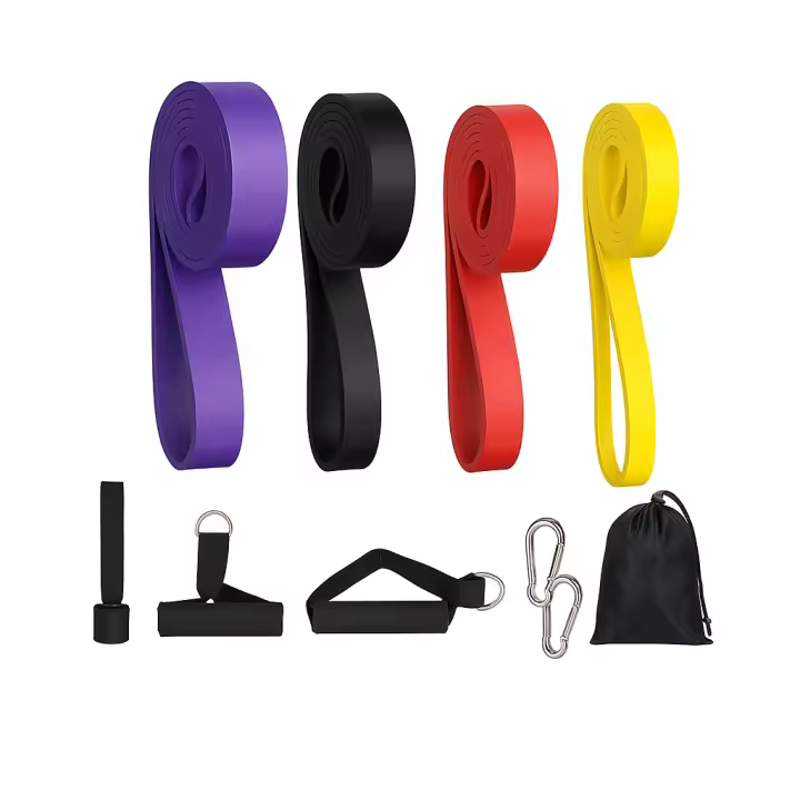 "Set de Bandas de Resistencia Elásticas Fitness 4 Niveles con Accesorios y Bolsa de Transporte – Gomas para Entrenamiento en Casa, Calistenia, Crossfit, Fuerza y Rehabilitación" - 1