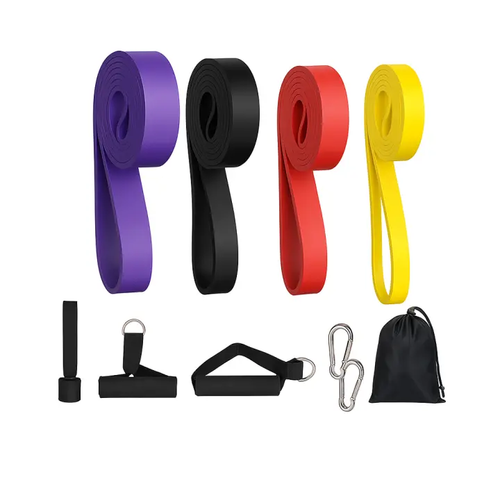 "Set de Bandas de Resistencia Elásticas Fitness 4 Niveles con Accesorios y Bolsa de Transporte – Gomas para Entrenamiento en Casa, Calistenia, Crossfit, Fuerza y Rehabilitación" - 1