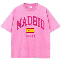 Camiseta De Hombre Madrid Spain Art And Design Impresión Versátil Suave Aesthetic round Neck Harajuku Juvenil Media Manga T-Shirt Para Daily Summer Moisture Wicking Cotton Pull on O-Neck - details 11