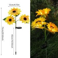 Lámpara De Jardín Solar LED En Forma De Girasol Iluminación Exterior Para Césped Decoración De Jardín Y Paisaje Nocturno - details 0