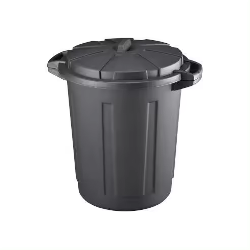 MONDEX Cubo de basura con tapa MONDEX 80 litros color negro - 77310 Cubo de basura con tapa Limpieza Cubos Basura - 1