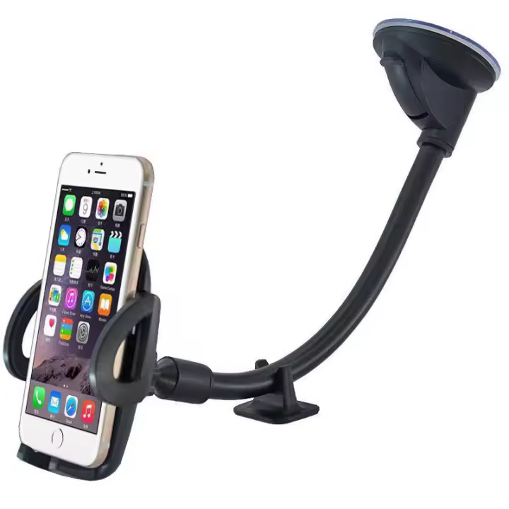 TEMCO Soporte movil para coche con Ventosa Brazo Extra Largo, para Parabrisa, Soporte especialmente Larga para Coche panoramico, furgon, Camion, Barco, Enganche de movil para uso en automovil. - 1