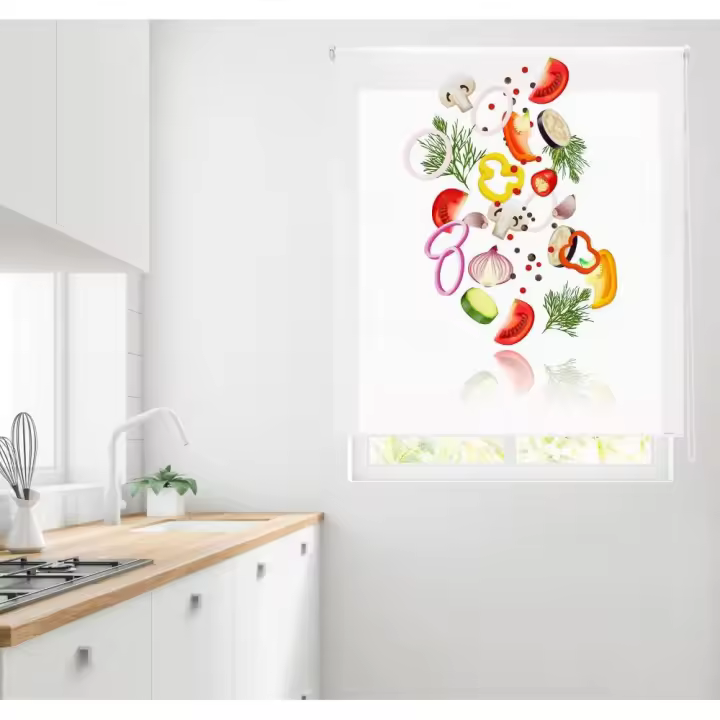 HAPPYSTOR  Estor Enrollable Traslúcido Estampado Digital Cocina HSCC58012 - 1
