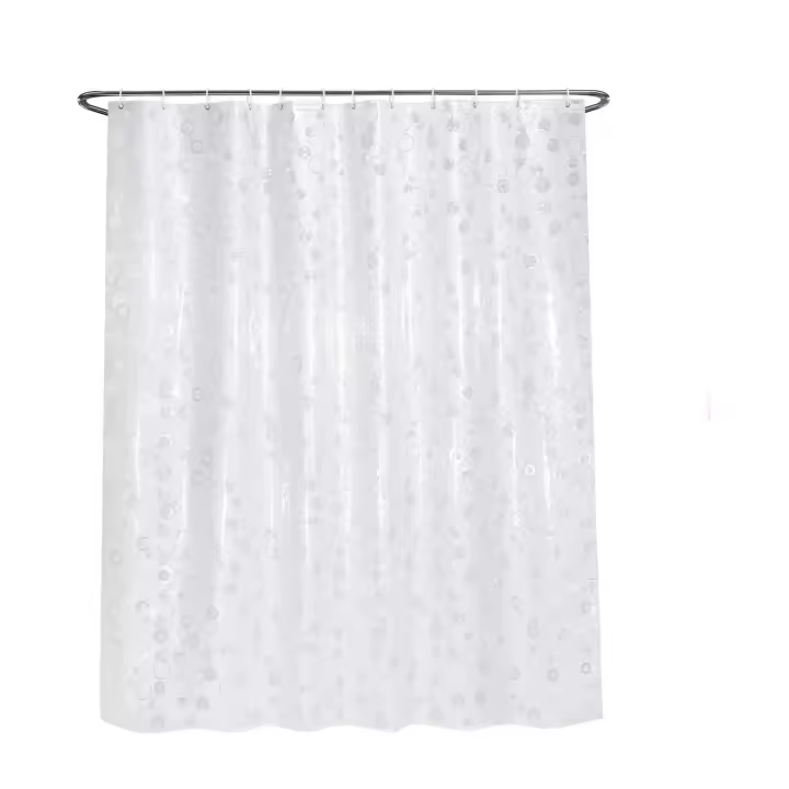 Cortina de ducha antimoho 180x180 cm Cortina de baño EVA semitransparente Cortina de baño impermeable con 12 anillas Cortina de baño - 1
