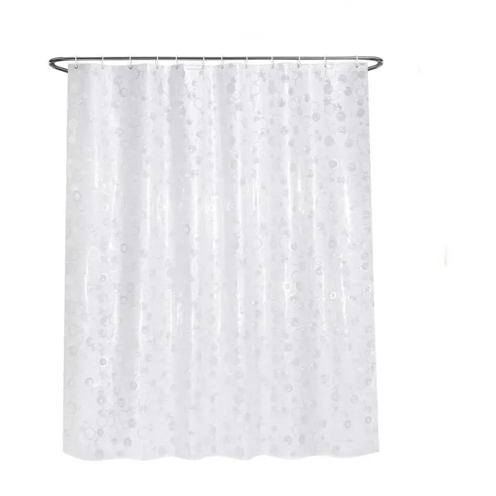 Cortina de ducha antimoho 180x180 cm Cortina de baño EVA semitransparente Cortina de baño impermeable con 12 anillas Cortina de baño - 1