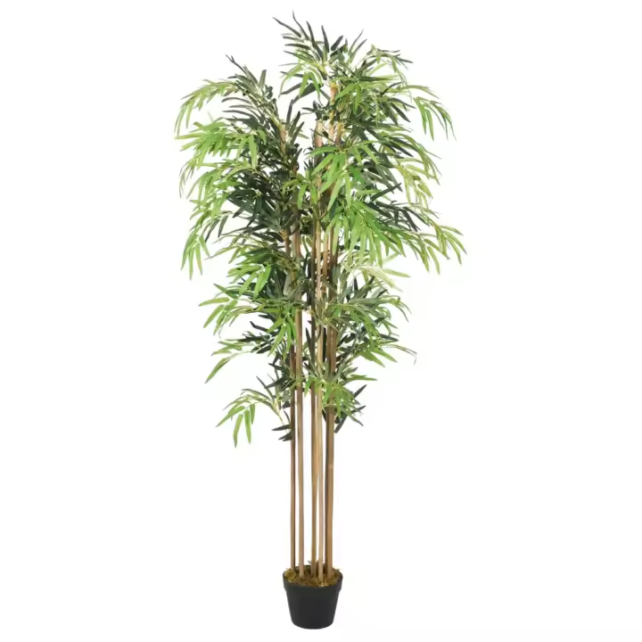 Árbol de Bambú artificial con 730 Hojas Verdes 120 cm - 1