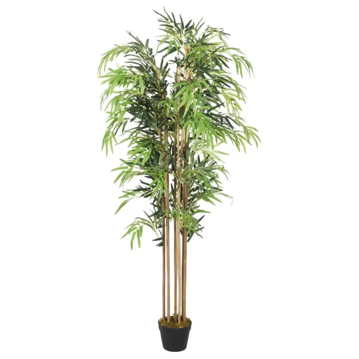 Árbol de Bambú artificial con 730 Hojas Verdes 120 cm - 1