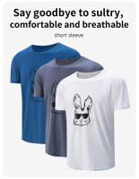 Camiseta De Verano Para Hombres Secado Rápido Manga Corta Estilo Casual Joker Impresión Cuello Redondo Material Poliéster - details 2