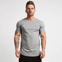 Camiseta Deportiva De Hombre Para Gimnasio Y Fitness Camisetas Musculadas De Moda Cortas Transpirables Para Verano Talla Slim Fit - details 10