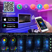 Tira De Luces LED RGB SMD 5050 Bluetooth Control Inteligente De Navidad Diode Ribbon Flexible Decoración De Habitación Con APP - details 1