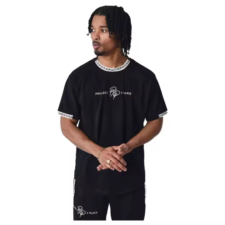 Camiseta marca Project X Paris modelo 2210218-Bkcc para hombre en color negro - 1